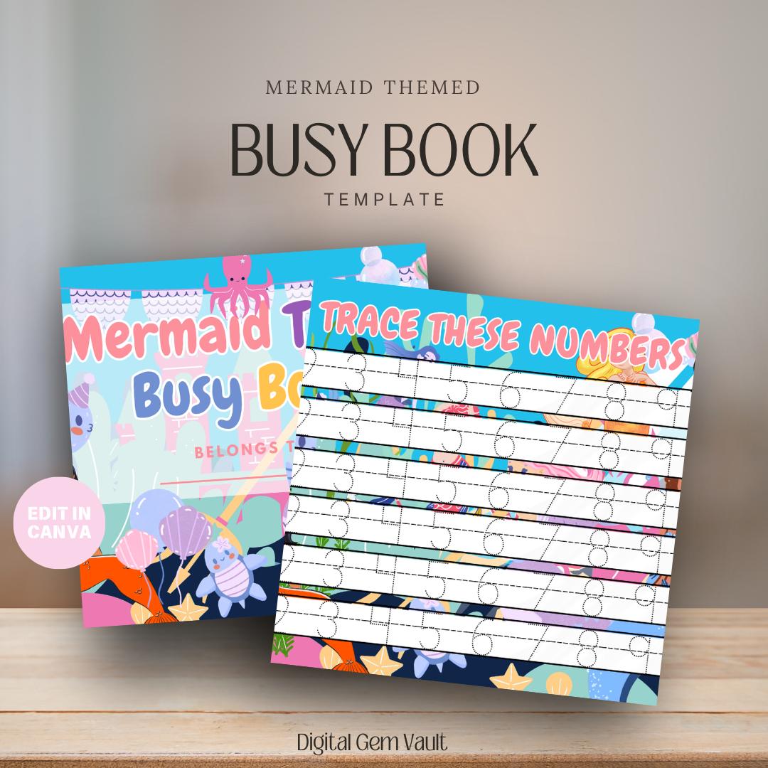 PLR Mermaid Themed Busy Book