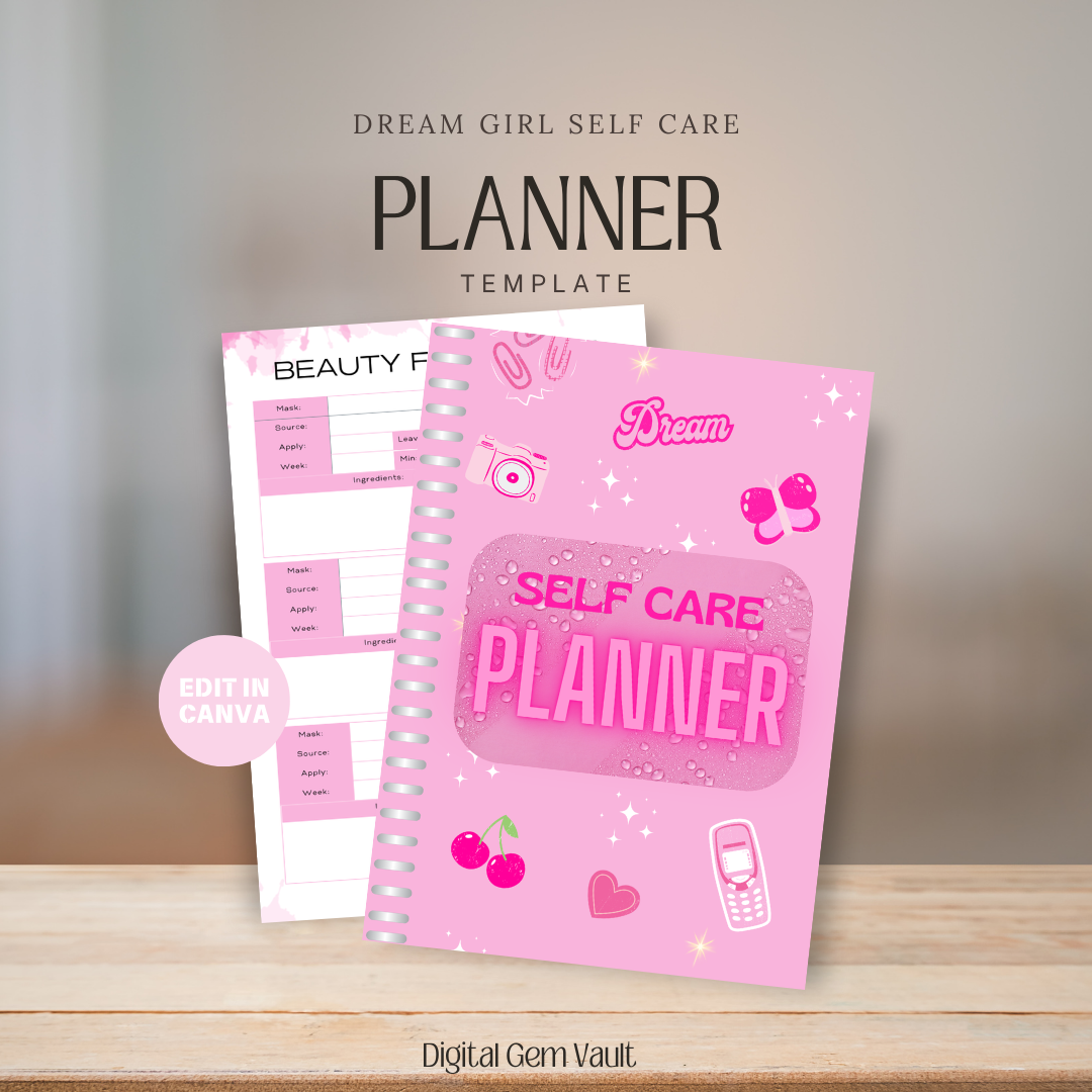 PLR Dream Girl Self Care Planner