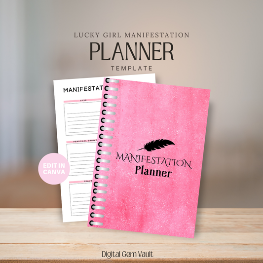 PLR Lucky Girl Manifestation Planner