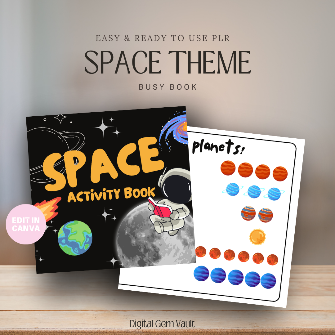 PLR Space Themed Busy Book