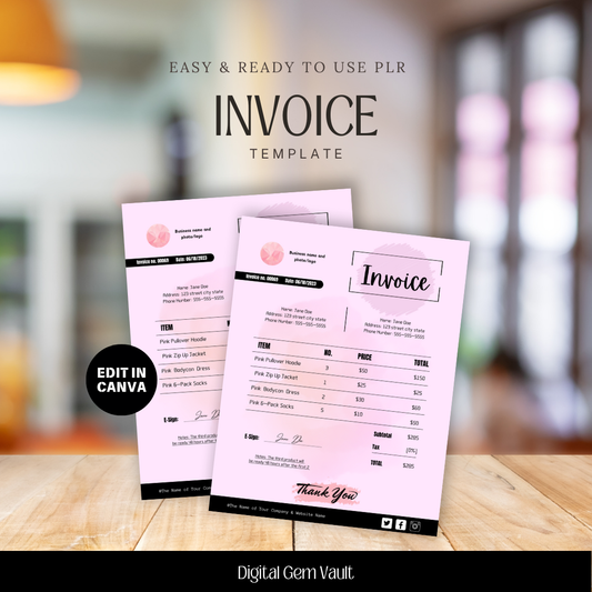 PLR Invoice Template