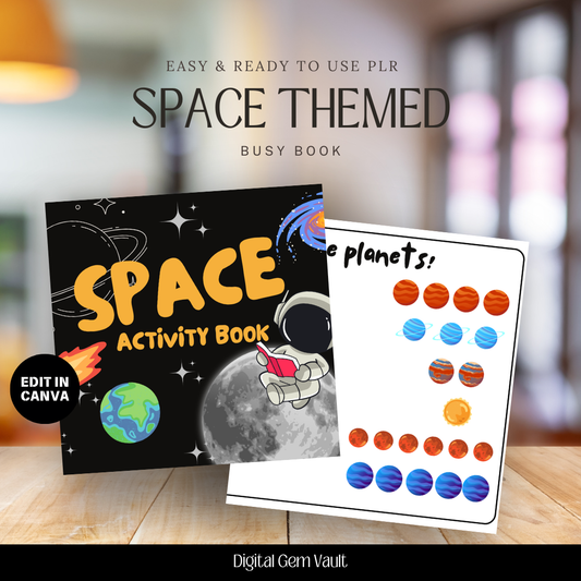 PLR Space Themed Busy Book