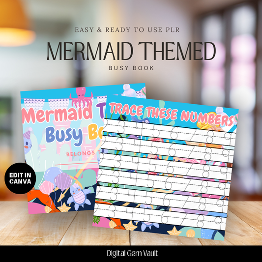 PLR Mermaid Themed Busy Book